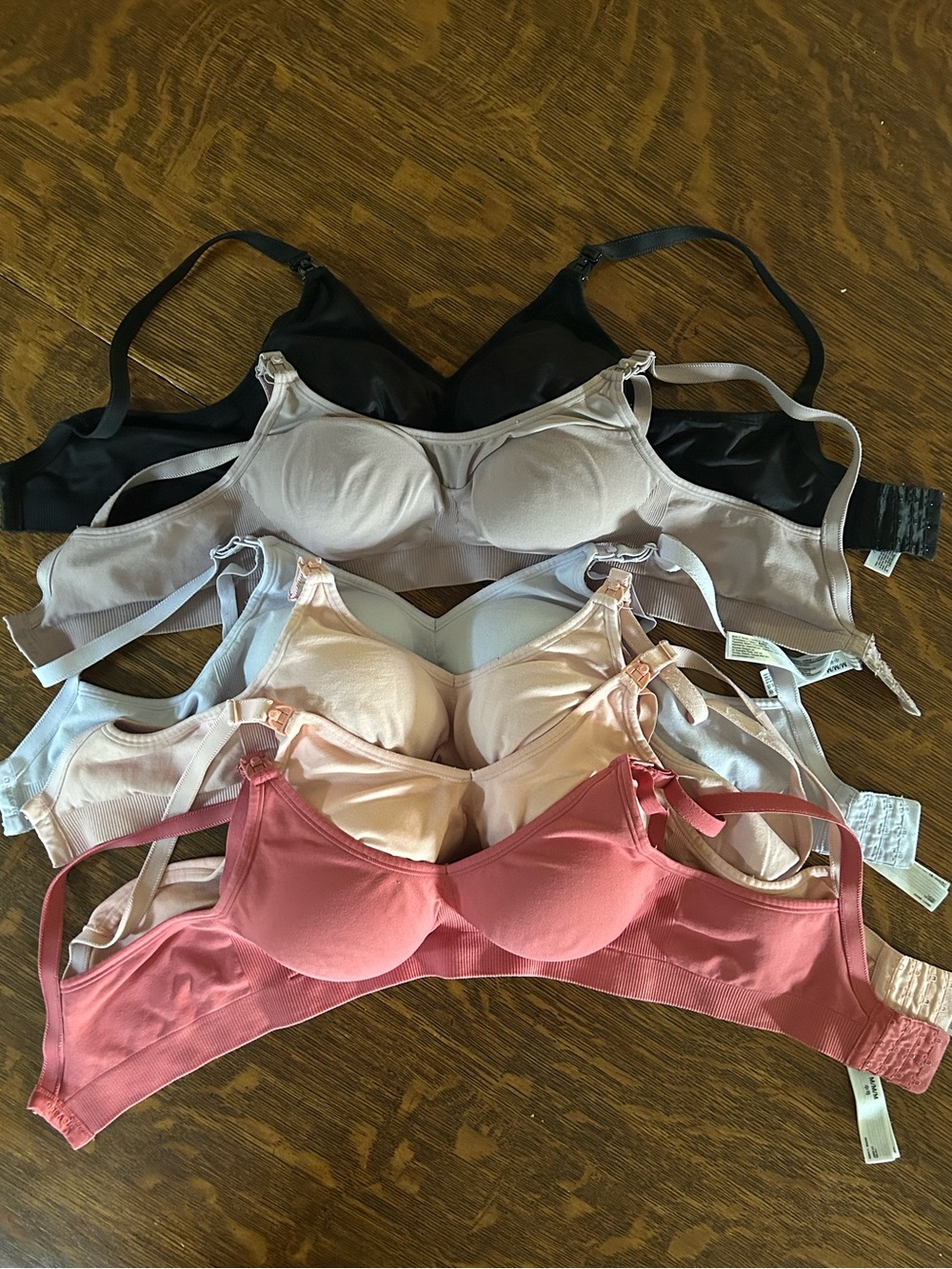 Lot of 6 Bravado Body Silk Seamless Nursing Bras in size medium